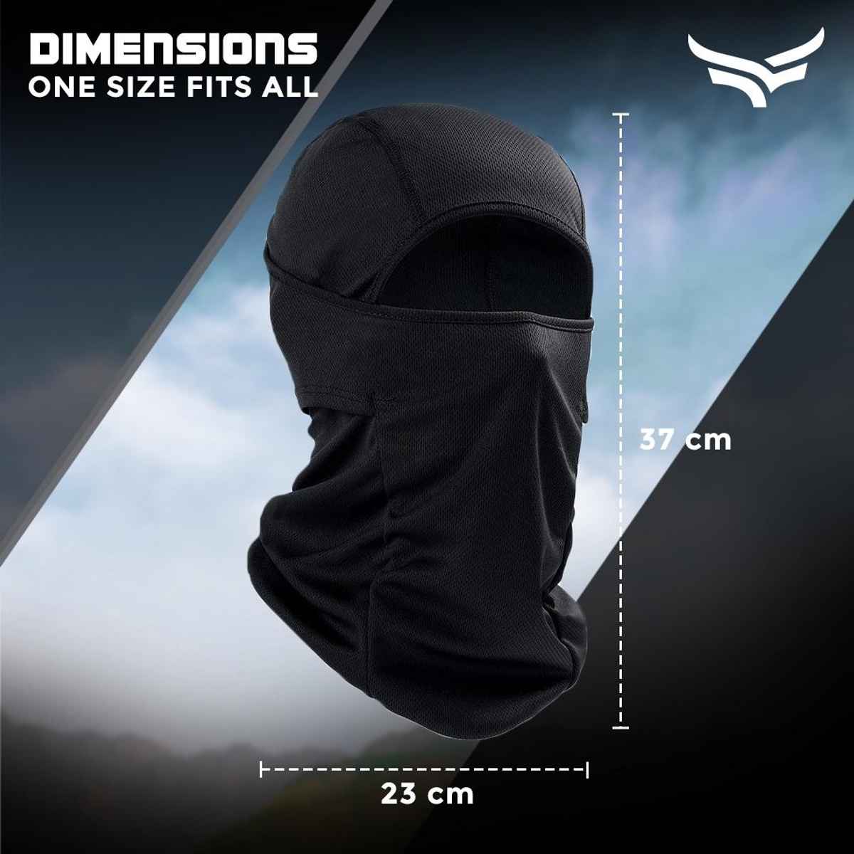 Xtrim UV-Protected Balaclava for Biking - Sweat Absorbing & Odour-Free | Black