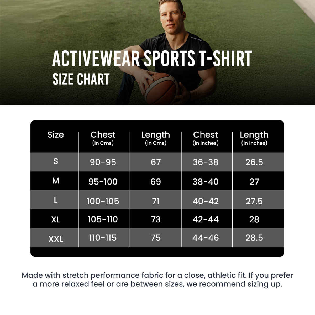Freecultr Men's Activewear Sports T-shirt | Black | Size M