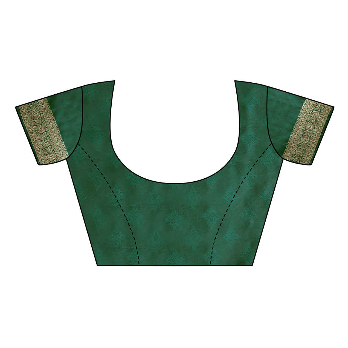 Hema Silk Mills Women Woven Banarasi Silk Blend Saree | Green
