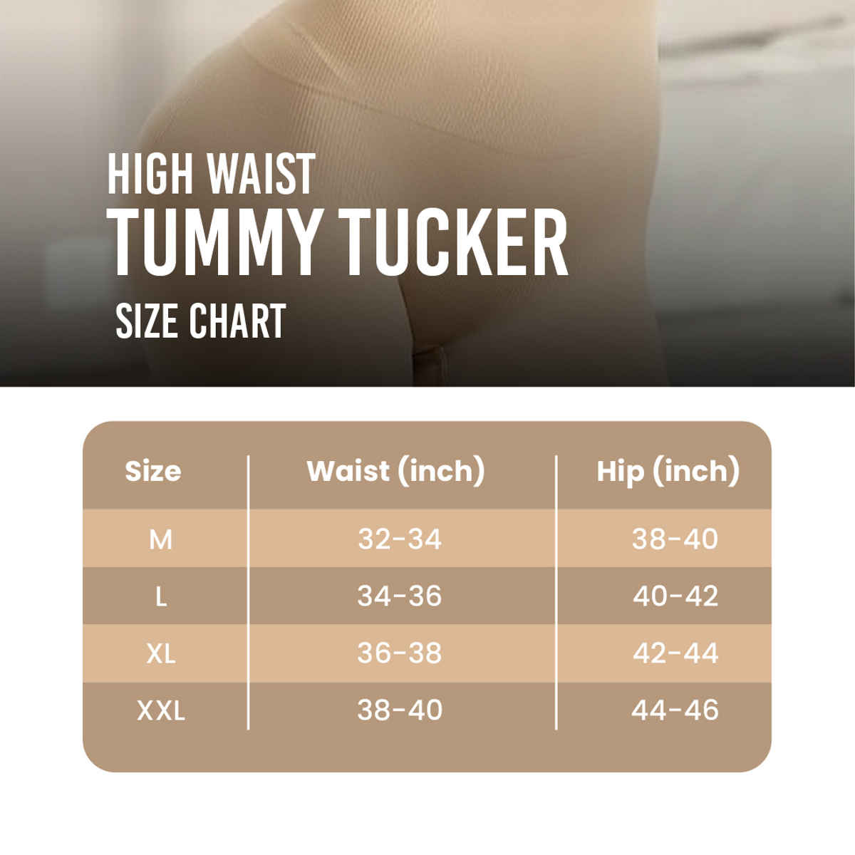 Freecultr Seamless High Waist Tummy Tucker Thigh Shapwear | Nude - M