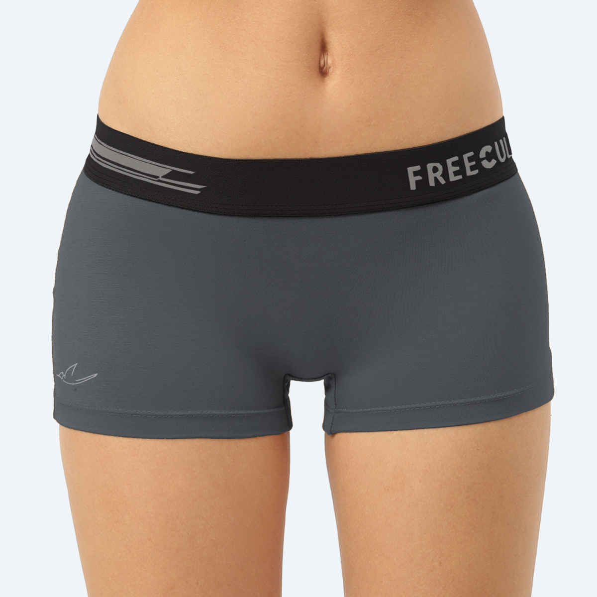 Freecultr Women's Micromodal Airsoft Boy Short - Pack of 1 Ash Grey - L