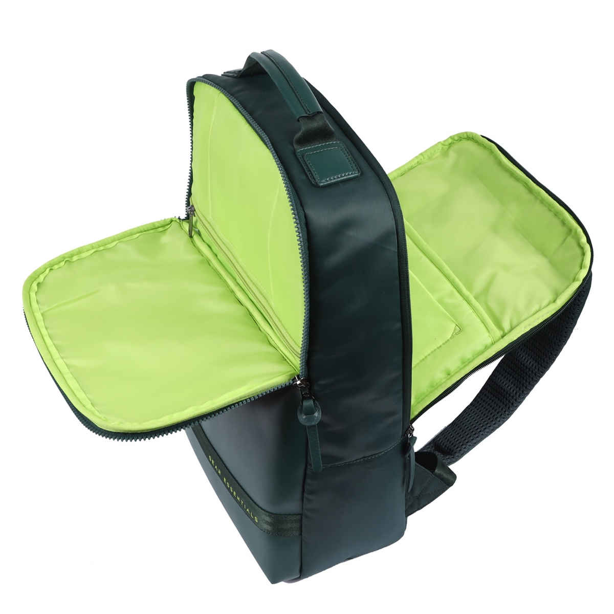 Gear Unisex Solid Artificial Leather 20 L Laptop Backpack | Green and Grey