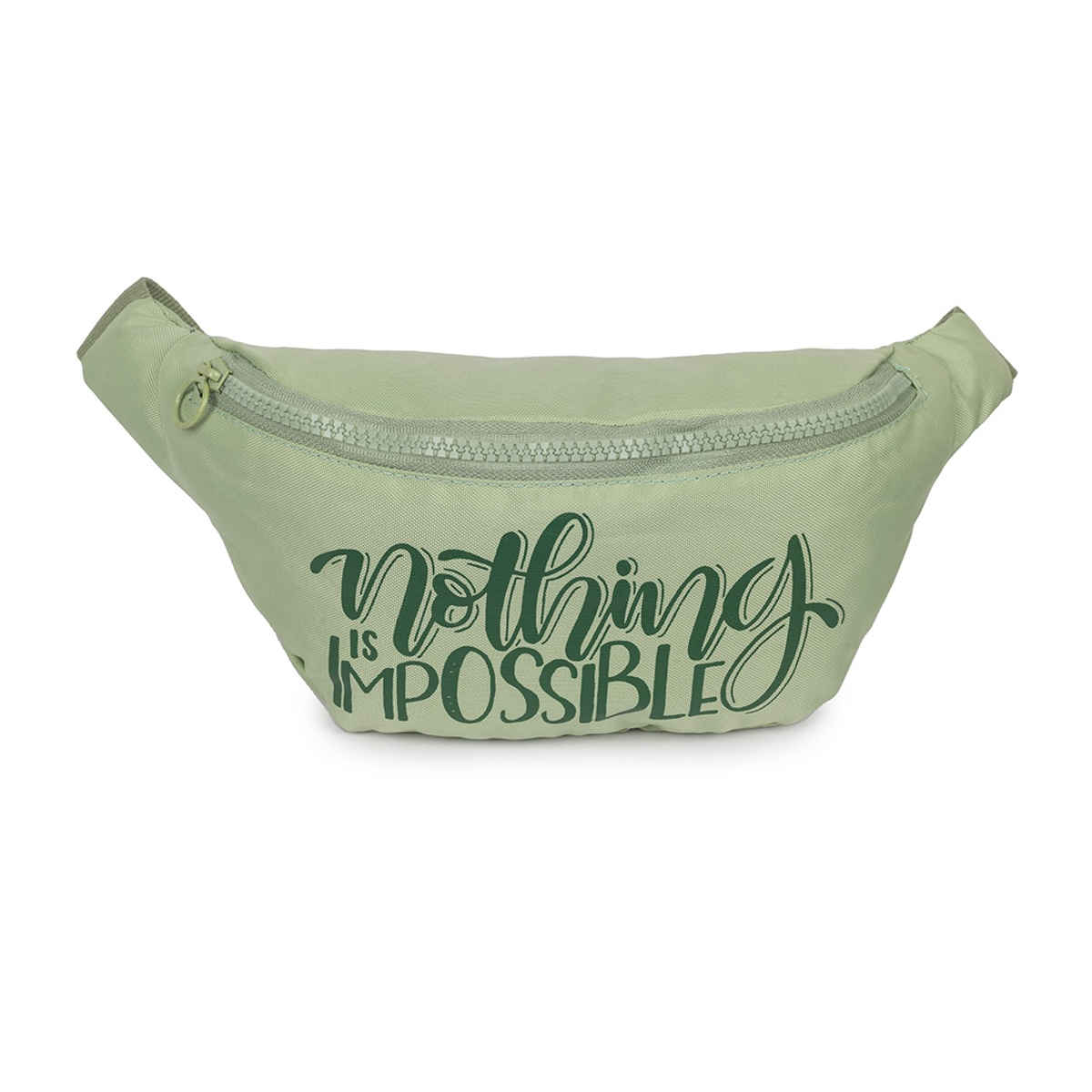 QIPS Unisex Polyester 1 L Waist Bag | Saga Green