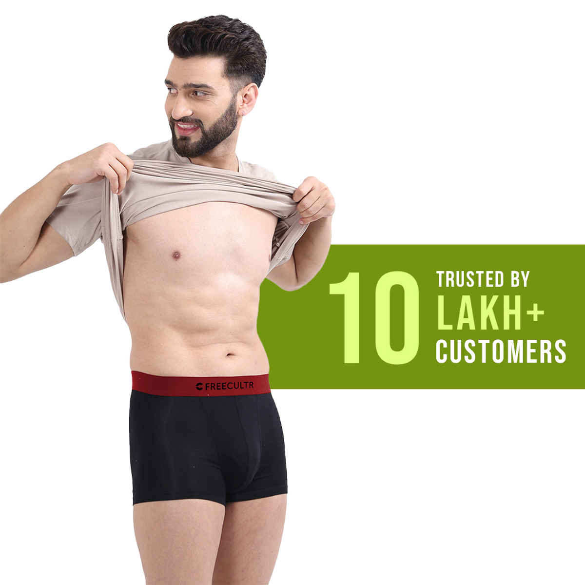 Freecultr Men's Anti-Bacterial Trunks | Royal Blue & Royal Black - XL