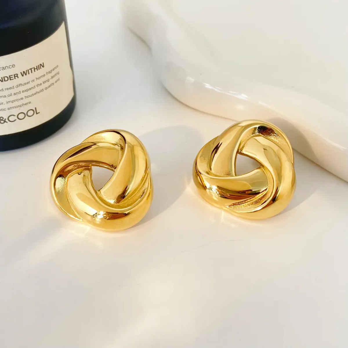 Estailo Fashion At The 11th Hour Stud Earrings for Women | Stylish Lightweight Statement Jewellery | E0001151
