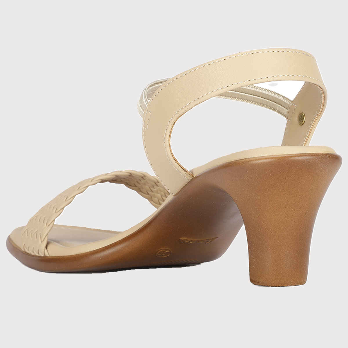 Bata Cone Heel Beige Sandal For Women - 7