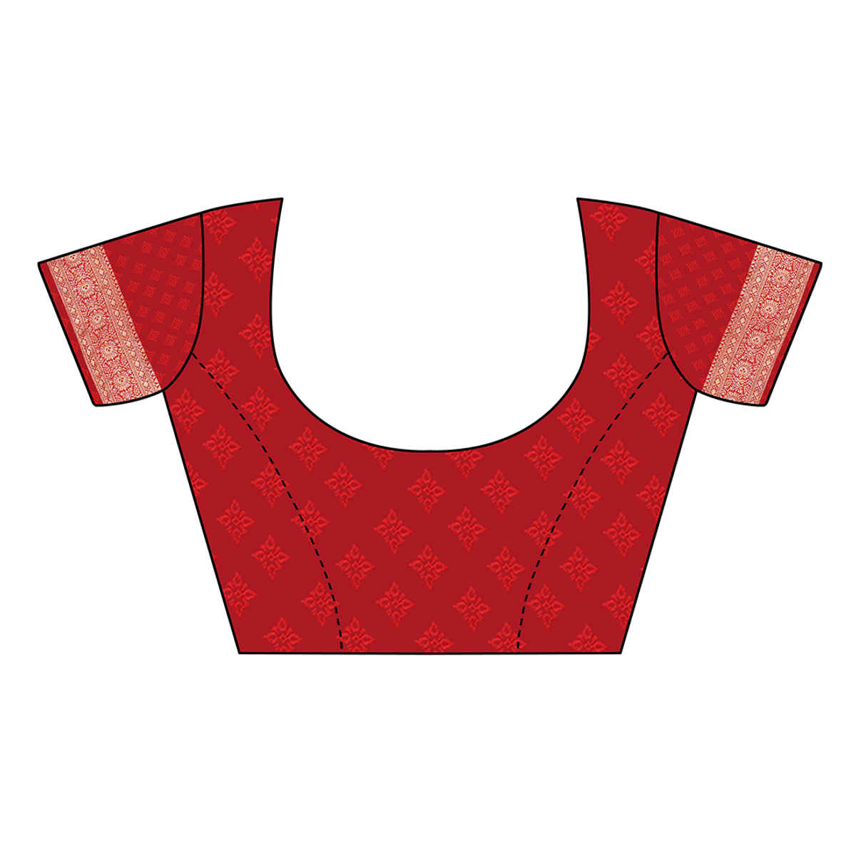 Hema Silk Mills Women Woven Banarasi Silk Blend Saree | Red