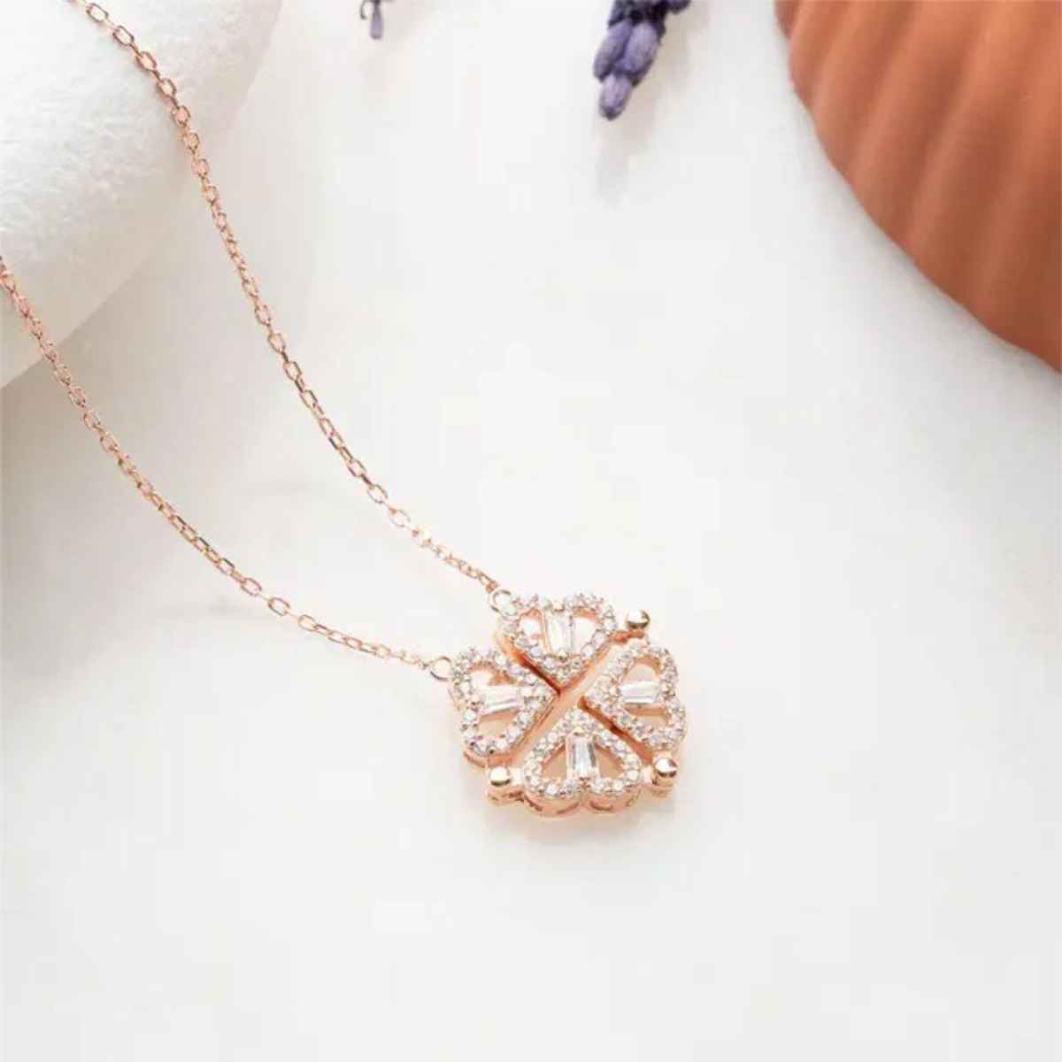 Estailo Fashion Crash A Party Heart Neckpiece | N0000453 | Copper