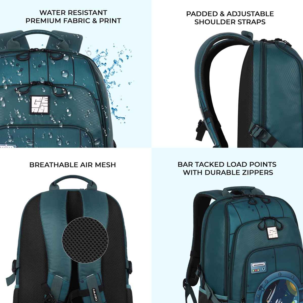 Gear Unisex Polyester 37 L Backpack | Green