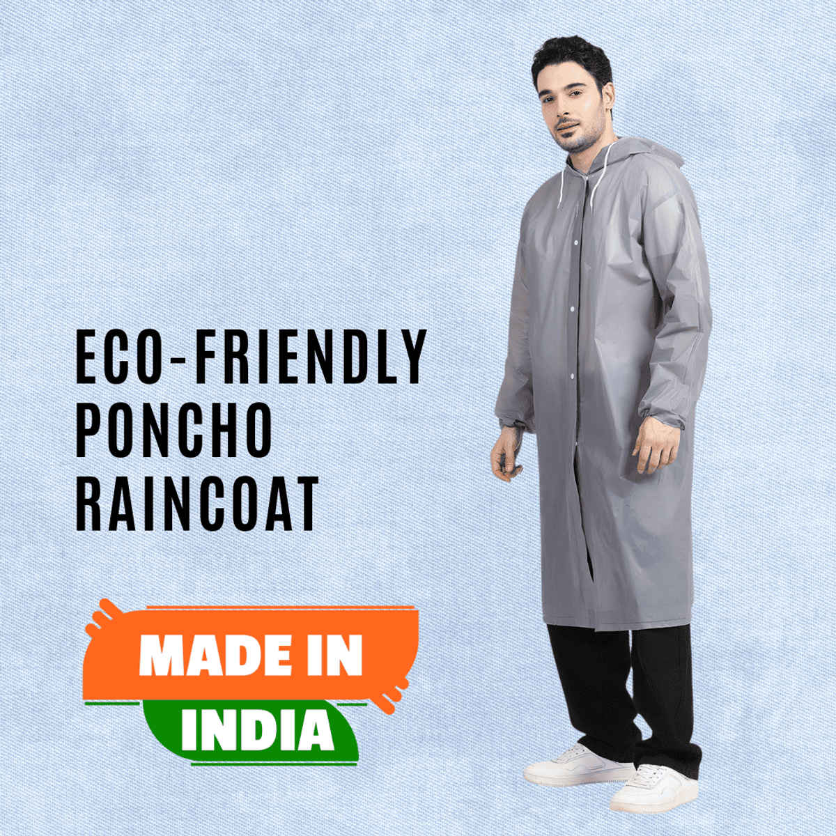 Citizen EVA Raincoat Poncho - Grey-CP04