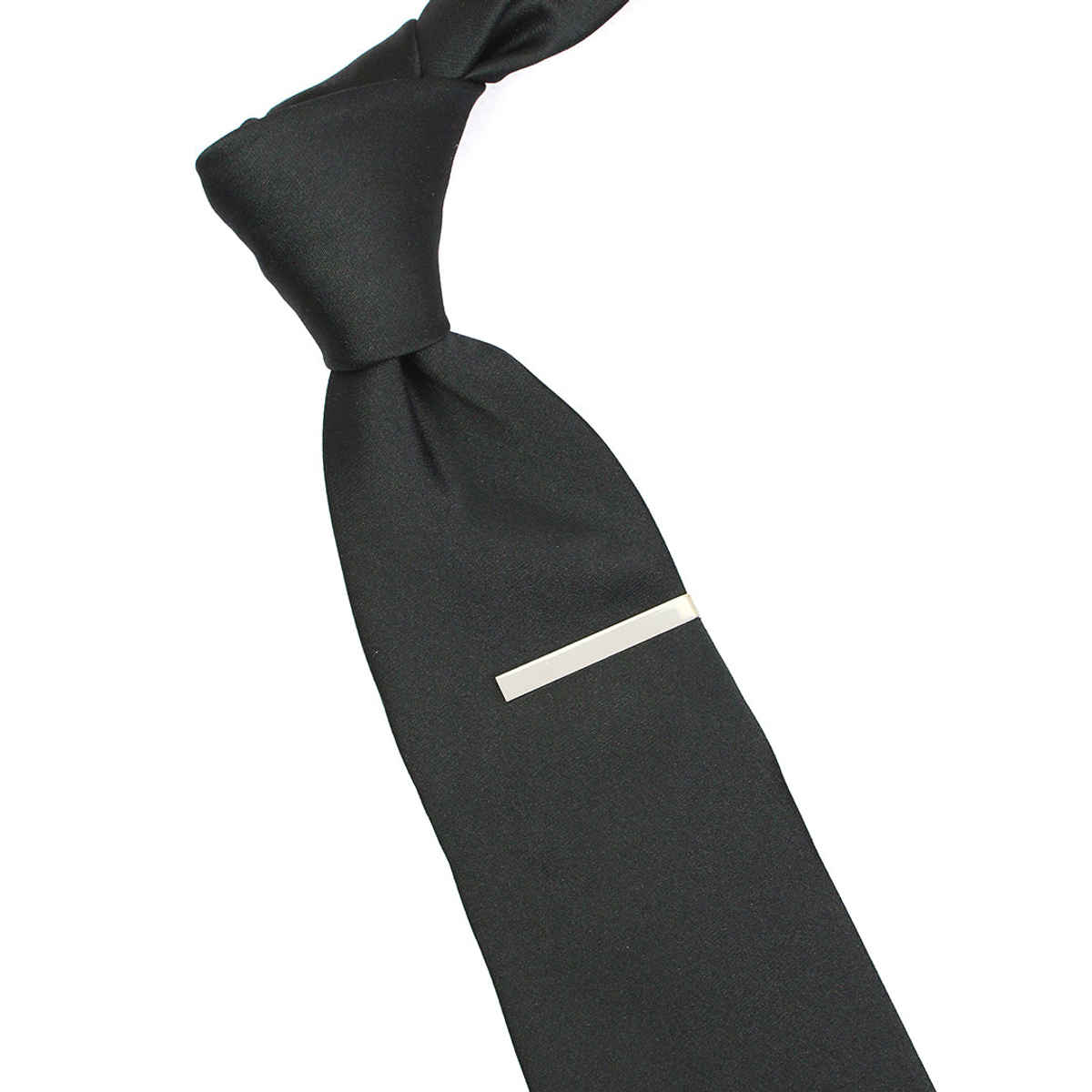 Peluche Slim Tie Bar - Silver Tie Pin for Men : 1201-04-202010