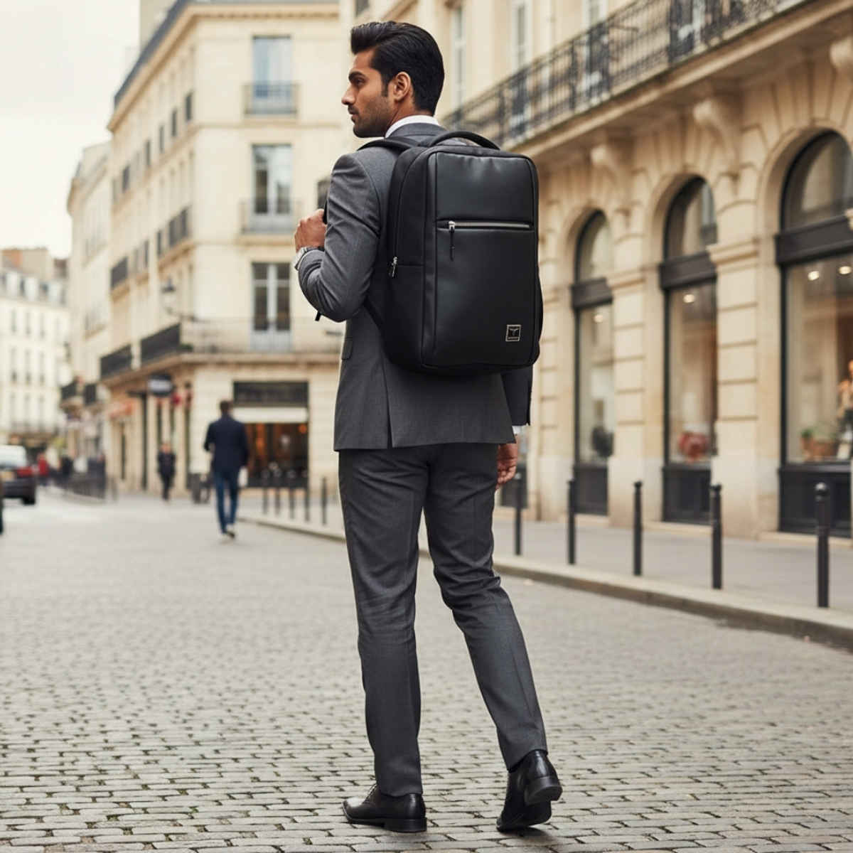 Impulse Empower Premium Black Slim Laptop Backpack 16 Inch with USB Charging Bag Unisex ( 25 Ltrs)