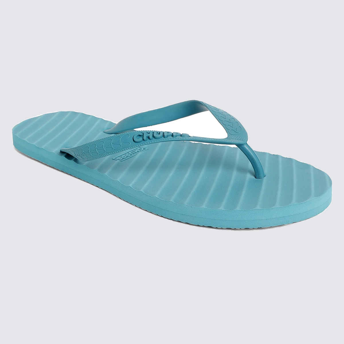 Chupps Women's Banana Leaf Monocrome Blue Flipflop - UK 7