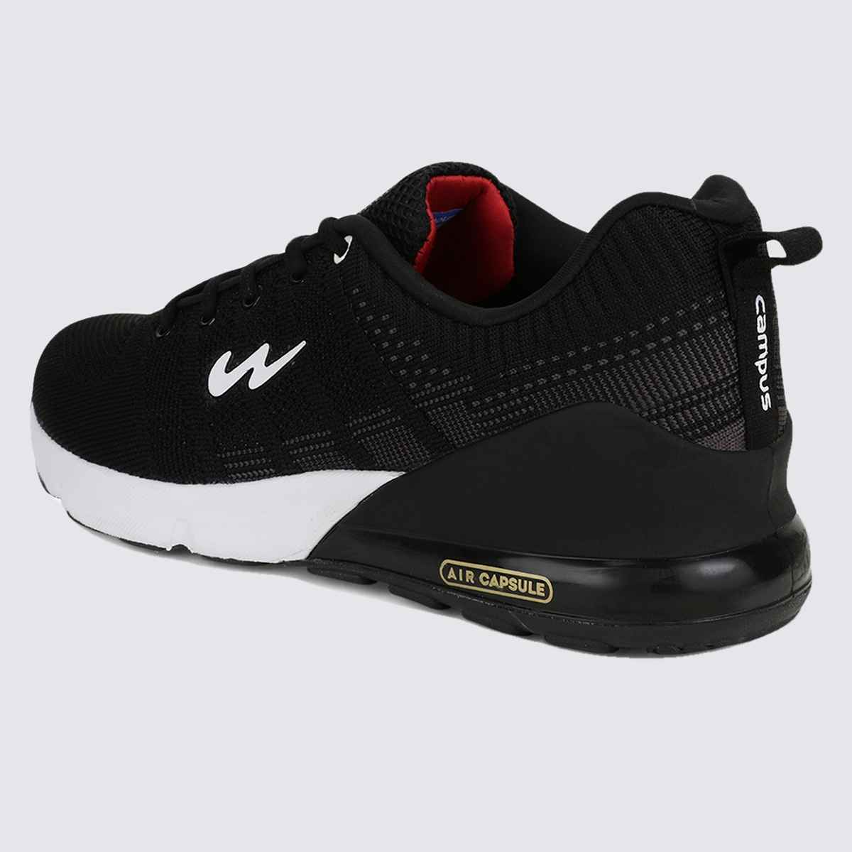 Campus Syrus Black Grey Men's Running Shoes - UK 10