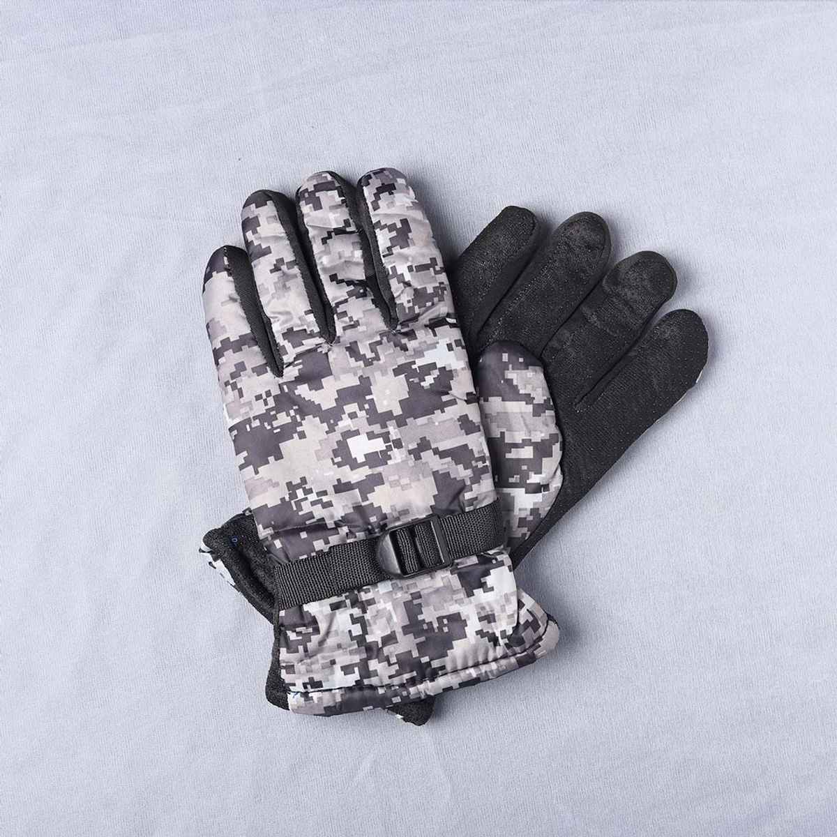 Englo Men's Camouflage Nylon Winter Gloves | Multicolour - Free Size