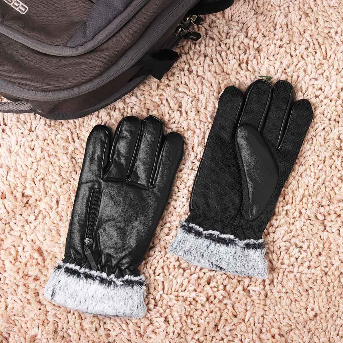 Englo Women's Leather Winter Gloves | Black - One Size
