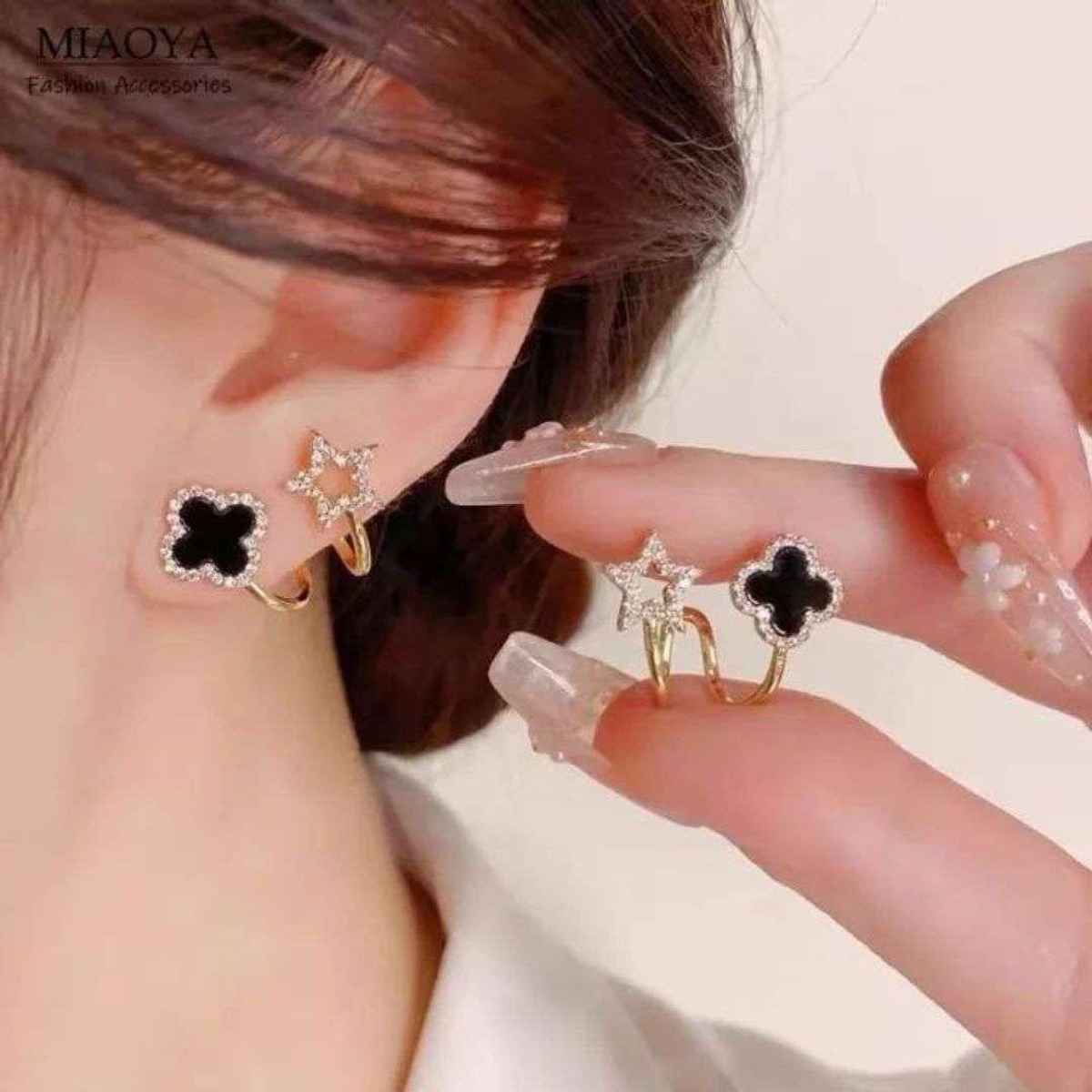 Estailo Fashion 3-Pair Earring Combo Gold Hoops, Pearl Drops & Studs | Rakhi Gift Set