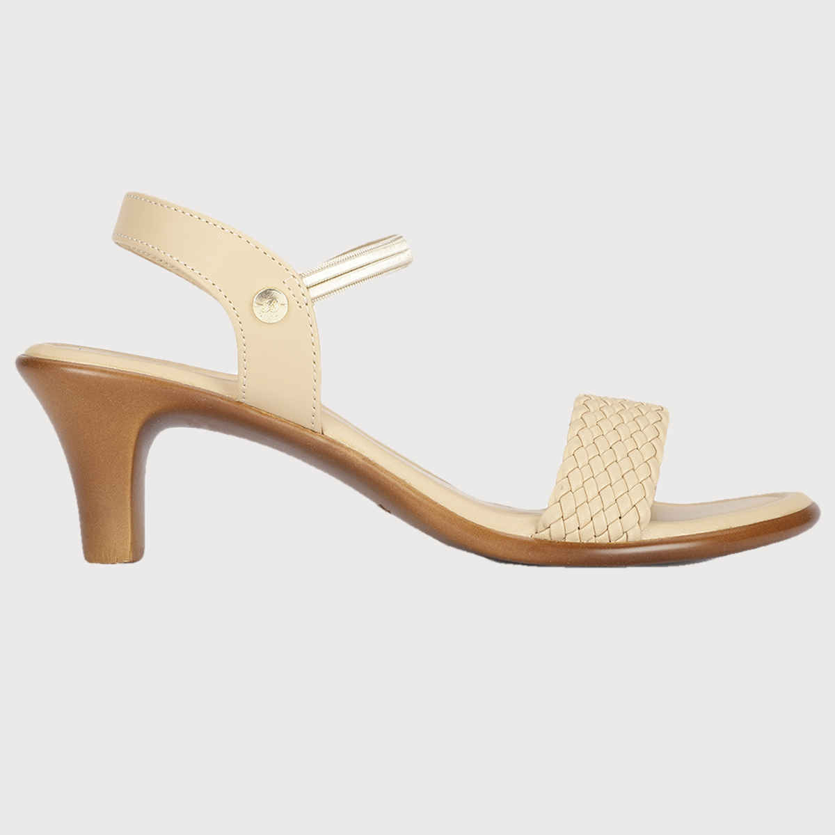 Bata Cone Heel Beige Sandal For Women - 7