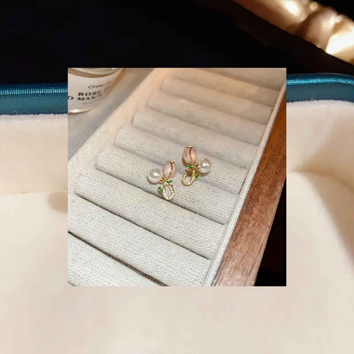 Beautynx Blossom Pearl Charm Earrings | Pink | BNX-EAR-0022