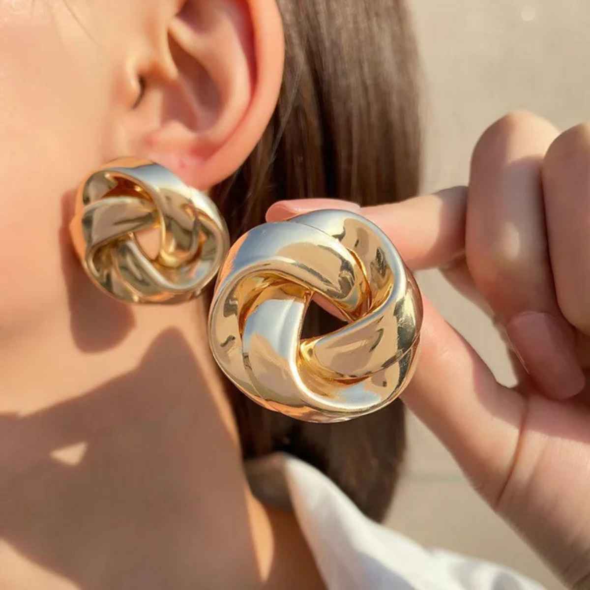 Estailo Fashion At The 11th Hour Stud Earrings for Women | Stylish Lightweight Statement Jewellery | E0001151