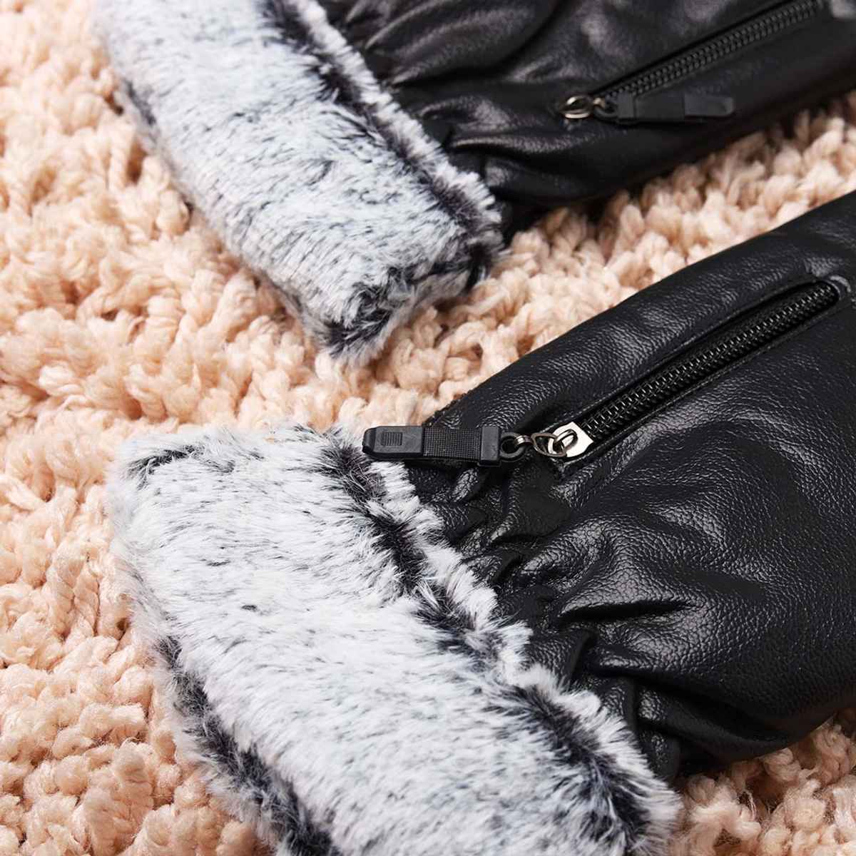 Englo Women's Leather Winter Gloves | Black - One Size