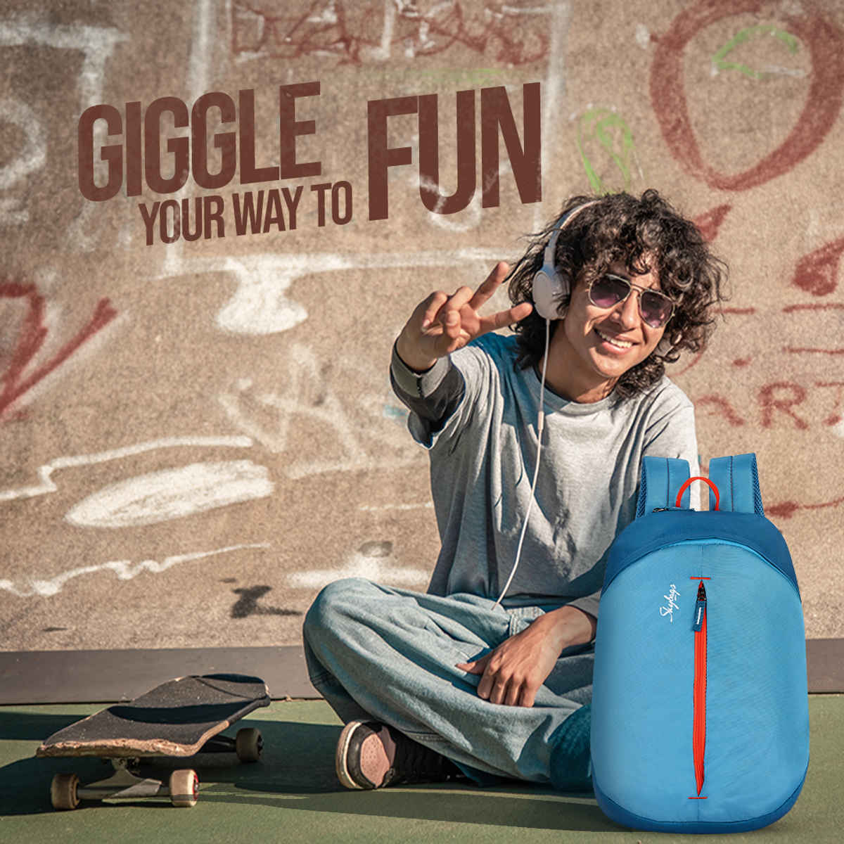 Skybags Unisex Polyester 17 L Backpack | Blue