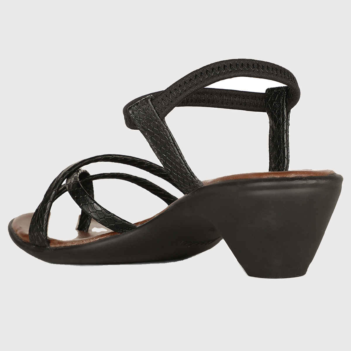 Bata Cone Heel Black Sandal For Women - 6