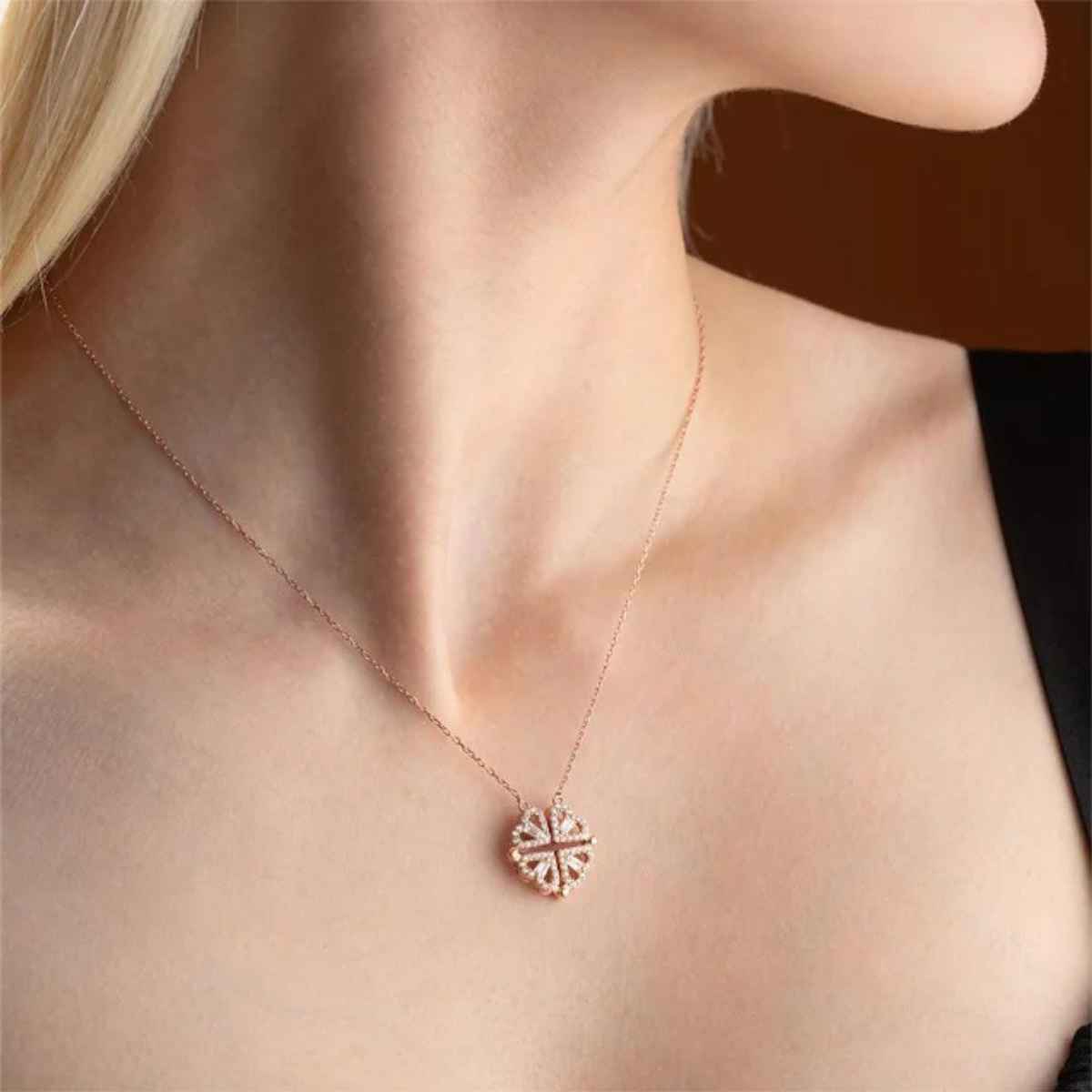 Estailo Fashion Crash A Party Heart Neckpiece | N0000453 | Copper