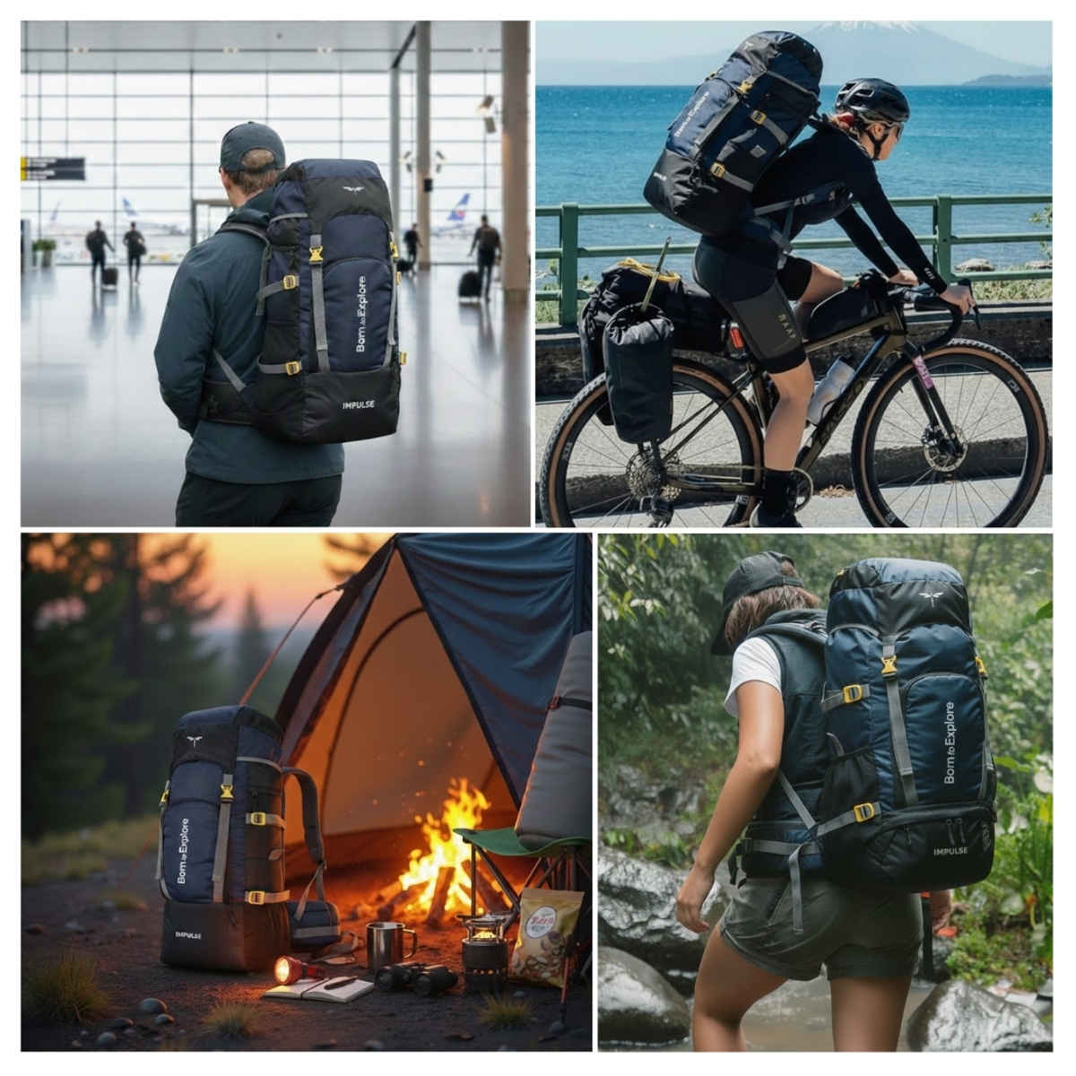 Impulse Keep Discovering Trekking Rucksack | Light Blue - 60 L