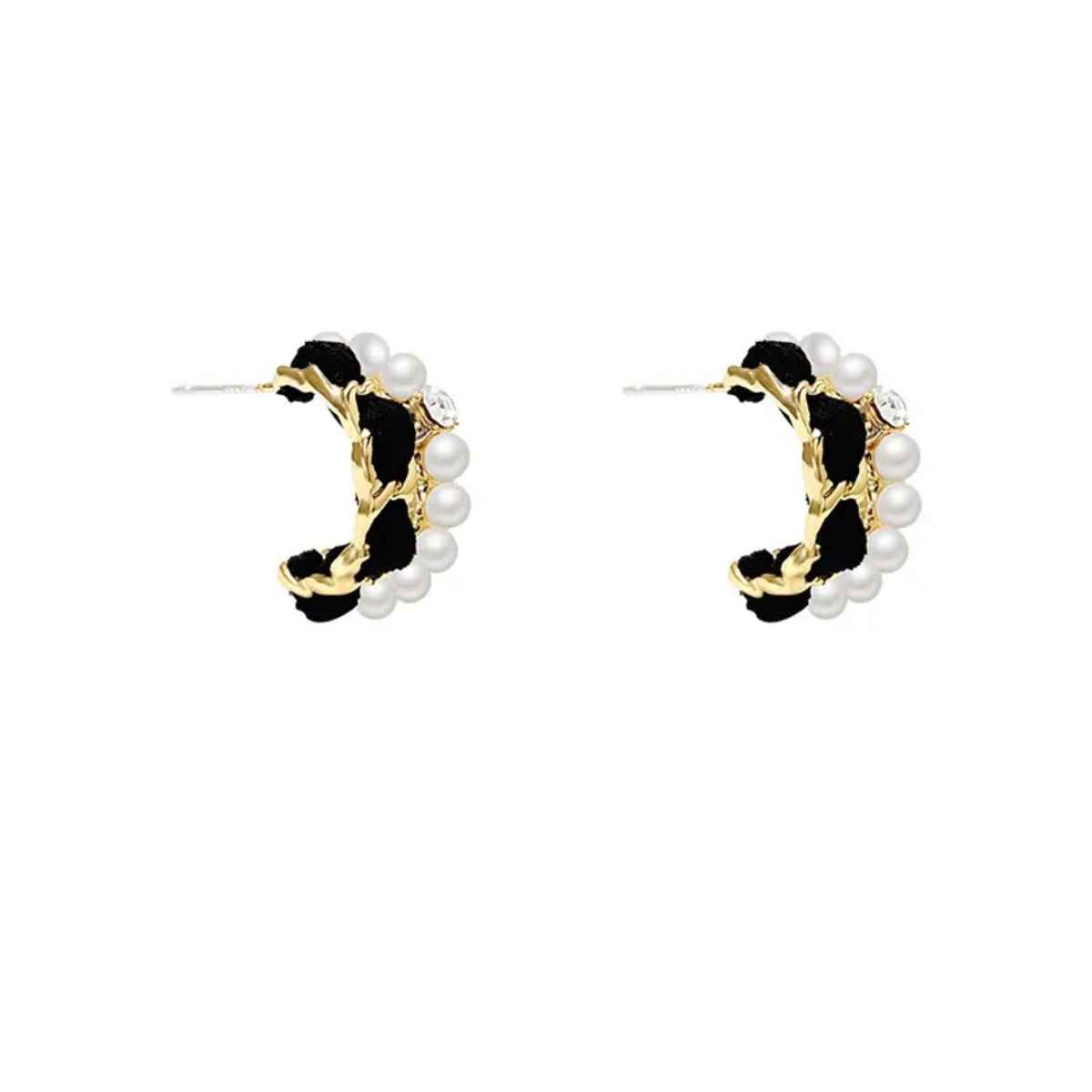 Estailo Fashion Women's Jewellery Earrings Black & White OS | E0000905