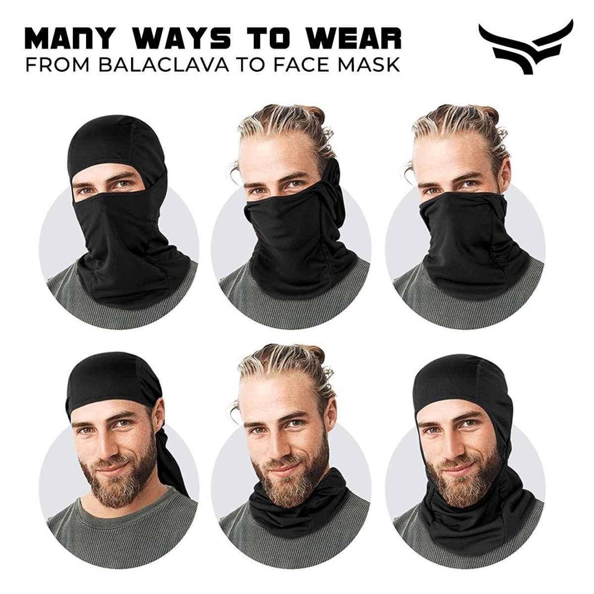 Xtrim UV-Protected Bamboo Cotton Balaclava for Biking - Sweat Absorbing & Odour-Free | Black