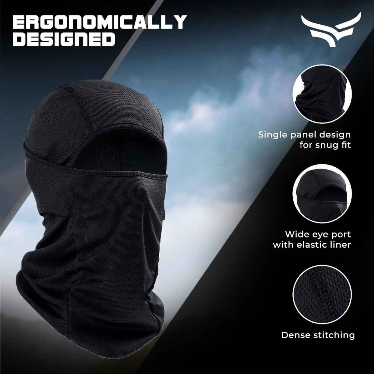 Xtrim UV-Protected Balaclava for Biking - Sweat Absorbing & Odour-Free | Black