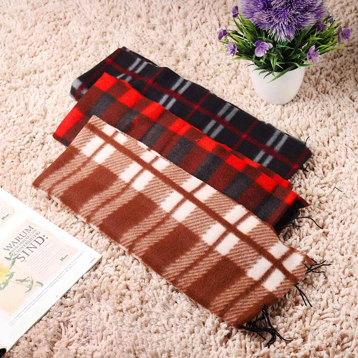 Englo Unisex Checkered Wool Scarf | Multicolour