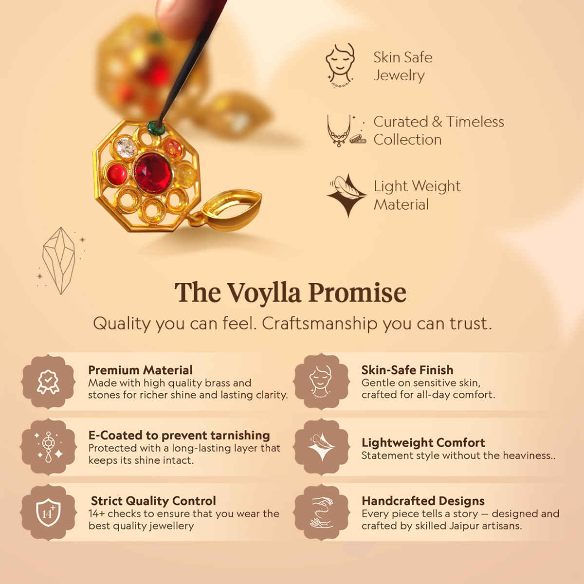 Voylla Ombre Pearl Beauty Earrings