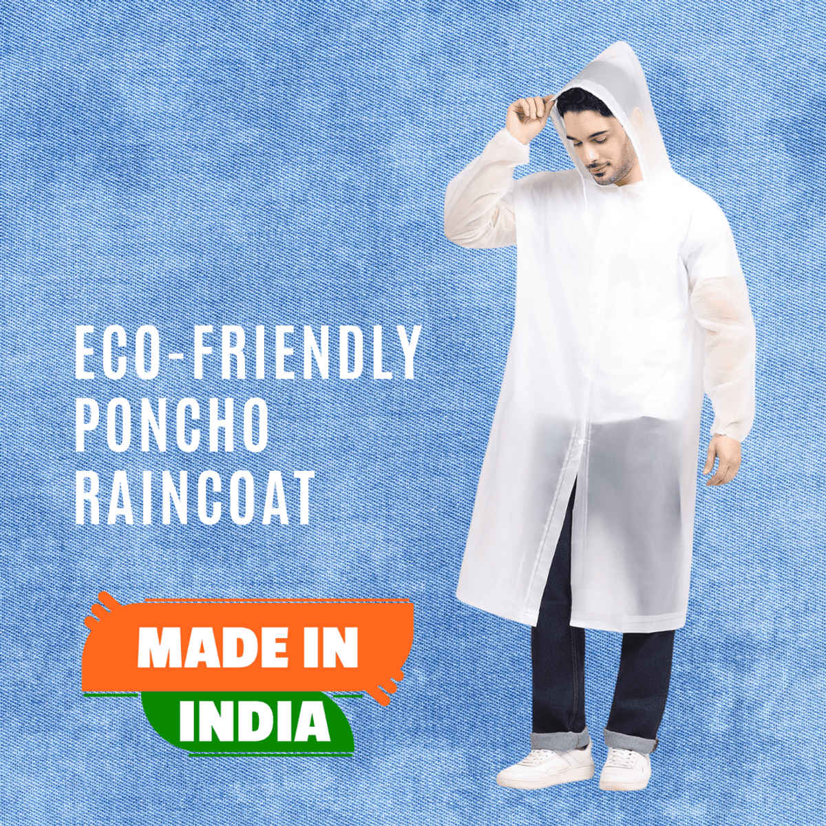 Citizen EVA Raincoat Poncho - White-CP04