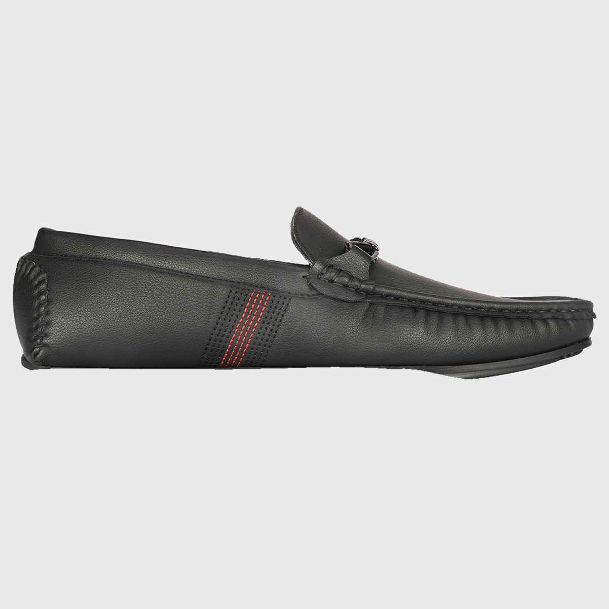 Red Label Black Loafer For Men - 8
