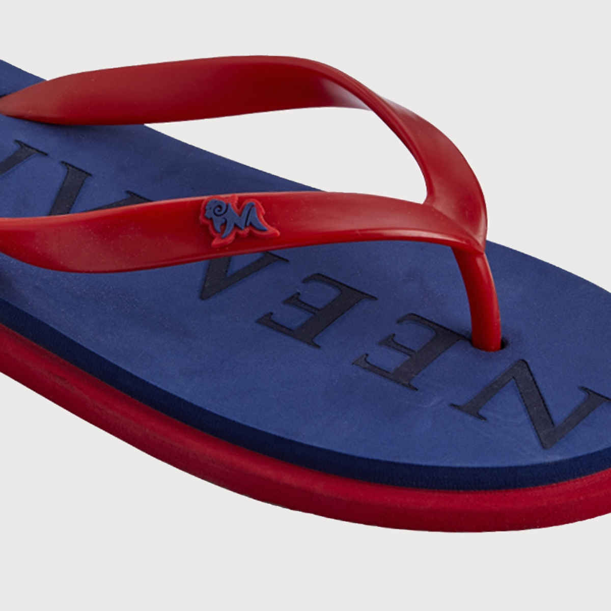 Neemans Unisex Eco Classic Slippers | Blue with Red - UK 11