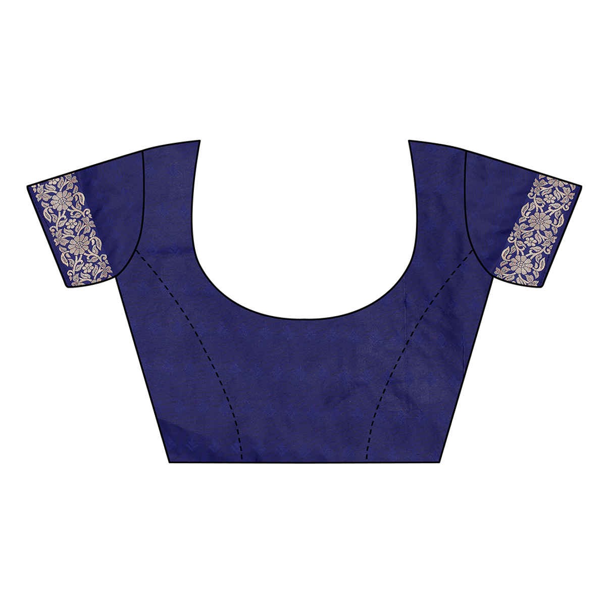 Hema Silk Mills Women Woven Banarasi Silk Blend Saree | Royal Blue