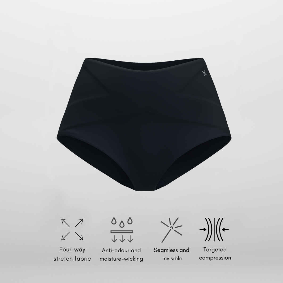 Krvvy Women's All Day Control Shapewear | Seamless, Targeted Compression & Cotton Crotch - S