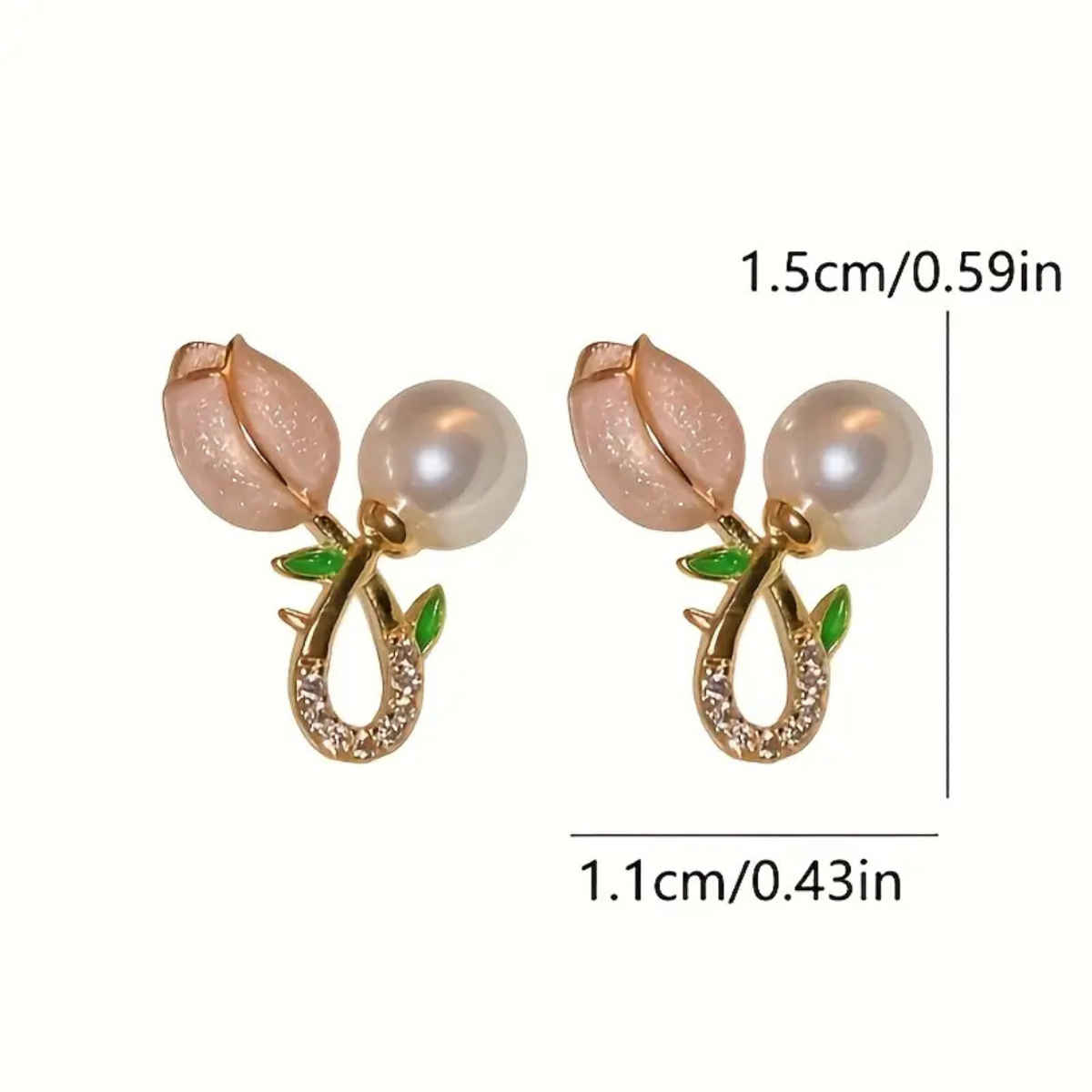Beautynx Blossom Pearl Charm Earrings | Pink | BNX-EAR-0022