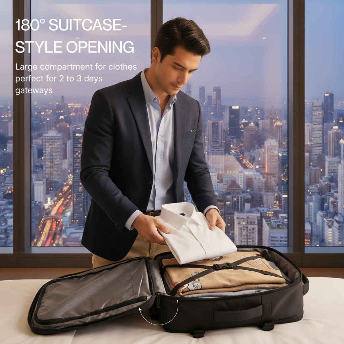 Impulse Commuter Elite Anti-Theft Travel Backpack | Black - 40 L