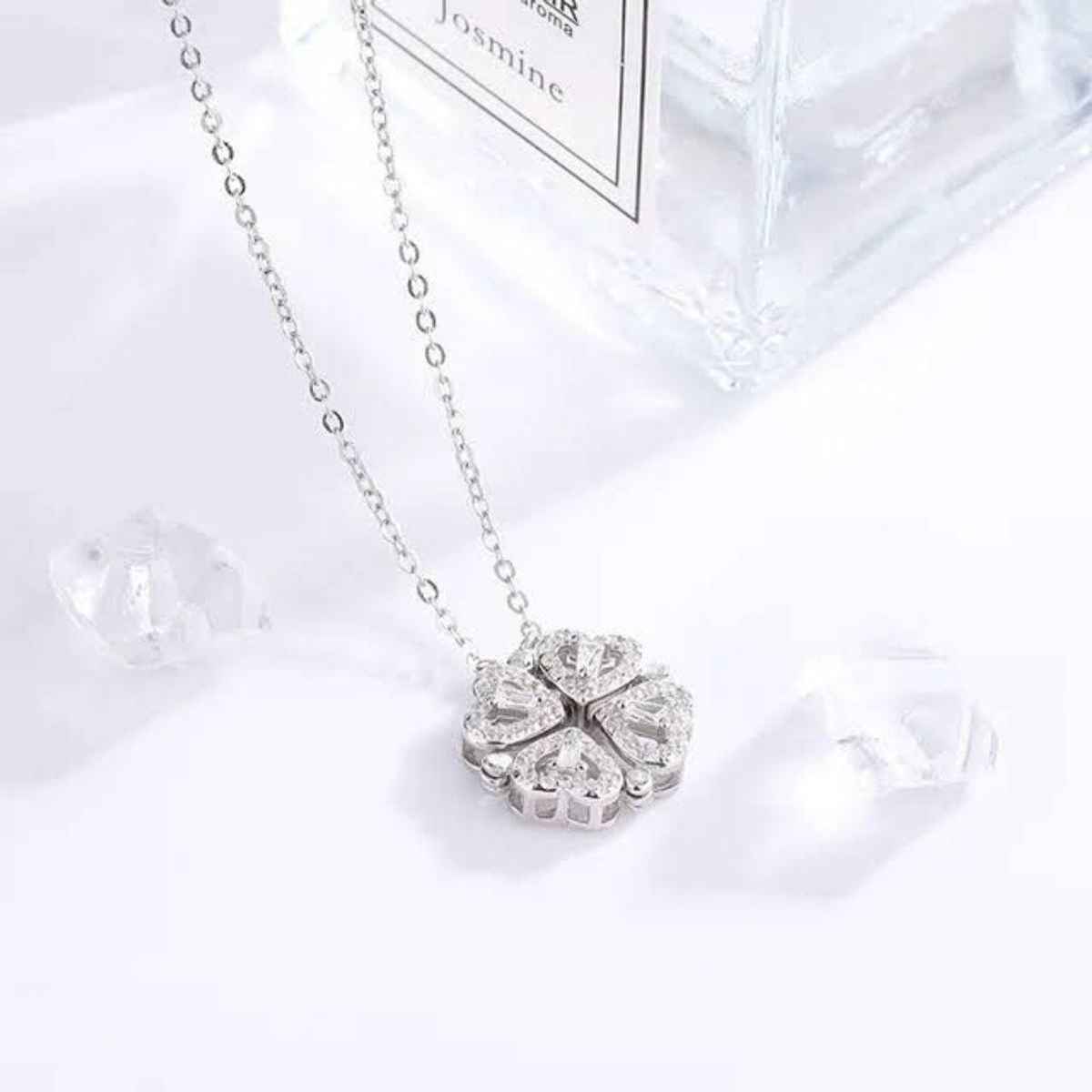 Estailo Fashion Crash A Party Heart Neckpiece | N0000436 | Silver