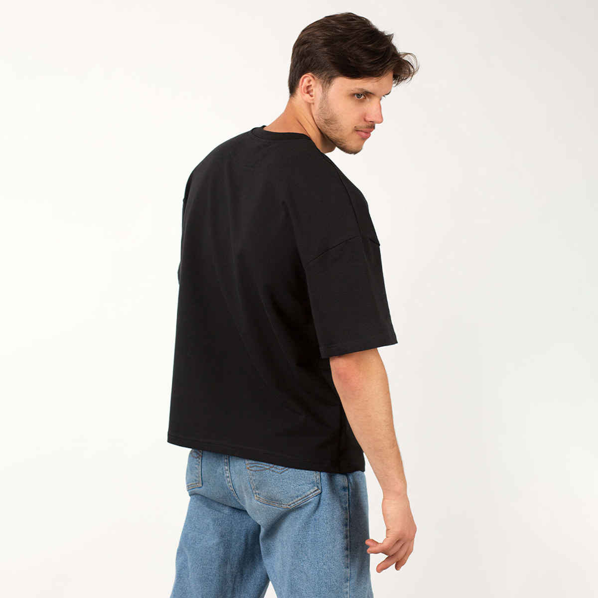 Mad Over Print Men's Trust God oversized T-shirt | Black - S