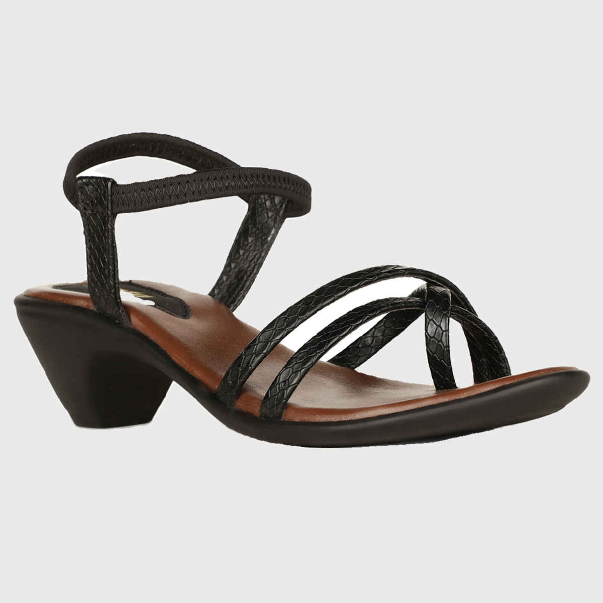 Bata Cone Heel Black Sandal For Women - 6