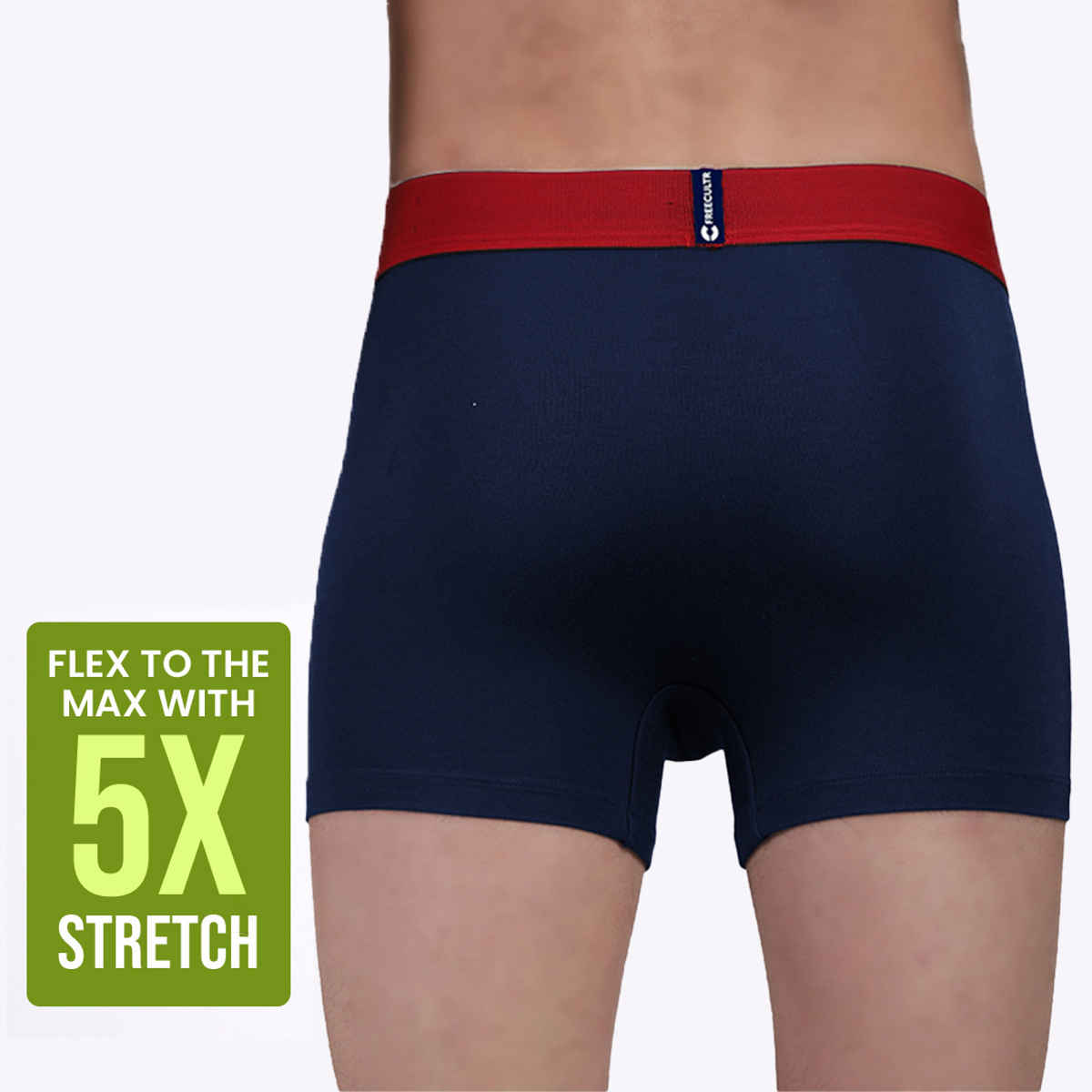 Freecultr Men's Anti-Bacterial Trunks | Royal Blue & Royal Black - 2XL