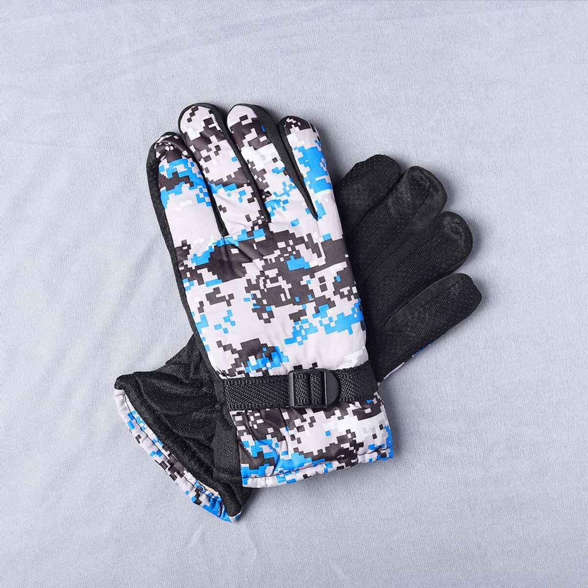 Englo Men's Camouflage Nylon Winter Gloves | Multicolour - Free Size