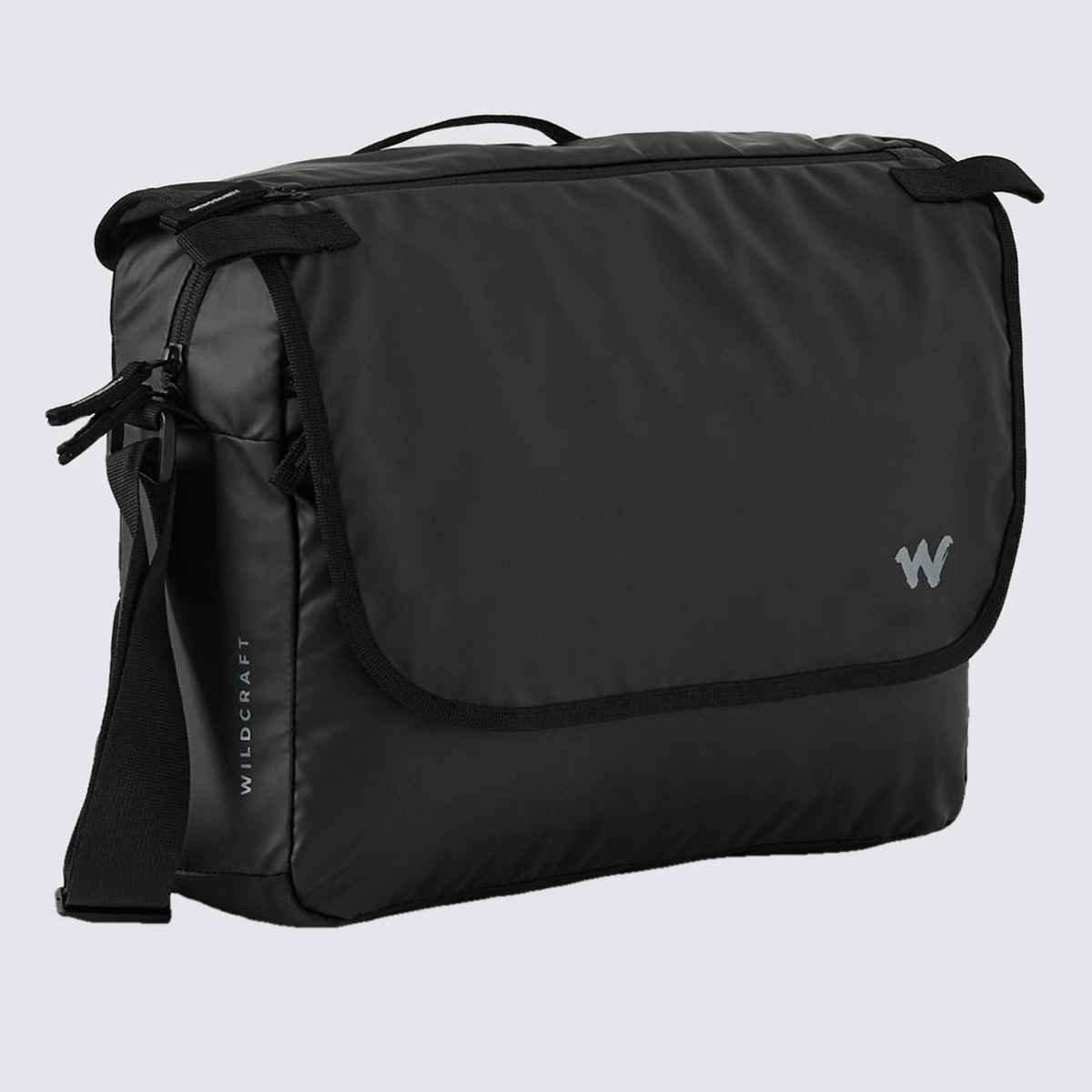 Wildcraft Unisex Polyester 10 L Top Handle Messenger Bag | Matte Black - Free Size