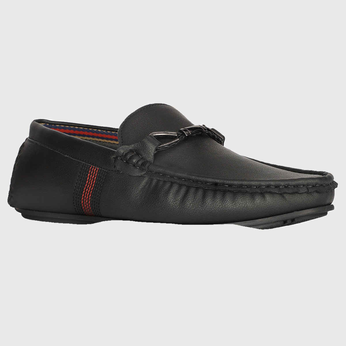 Red Label Black Loafer For Men - 8