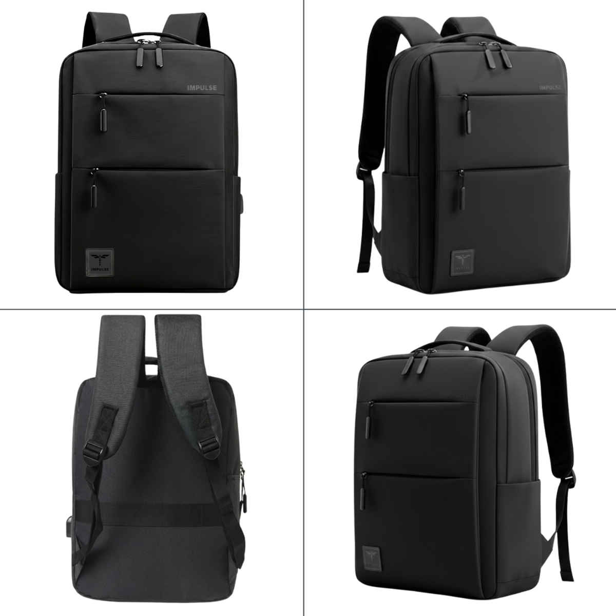 Impulse EmpowerElite II Slim Laptop Backpack with USB Charging | Black - 25 L