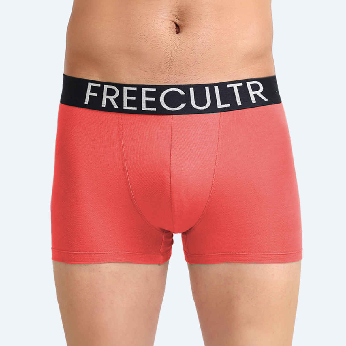Freecultr Men's Underwear Organic Cotton Trunk - Pack of 1 Coral - M